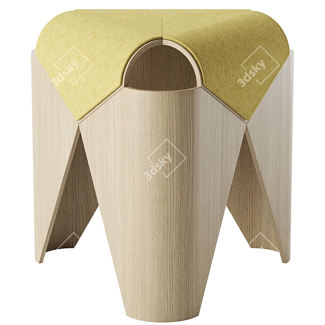 Elegant Falabella Stool for 3D 3D model image 3