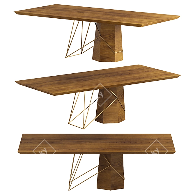 Modern Dining Table Noah 2015 3D model image 1