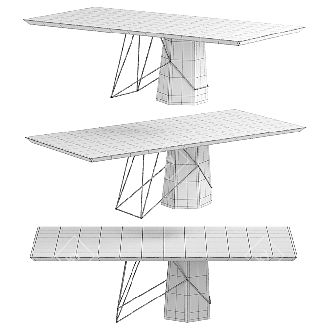 Modern Dining Table Noah 2015 3D model image 2