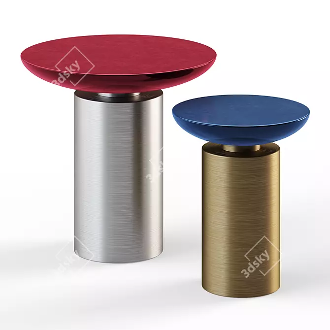 Dennis Miller Cockatoo Tables Pair 3D model image 2
