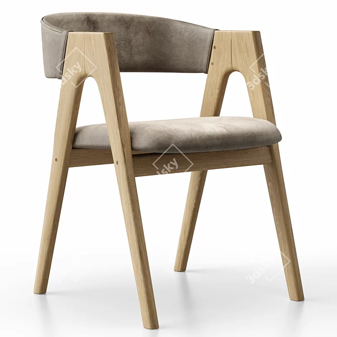 RIN Kitchen Chair in Three Colors 3D model image 4