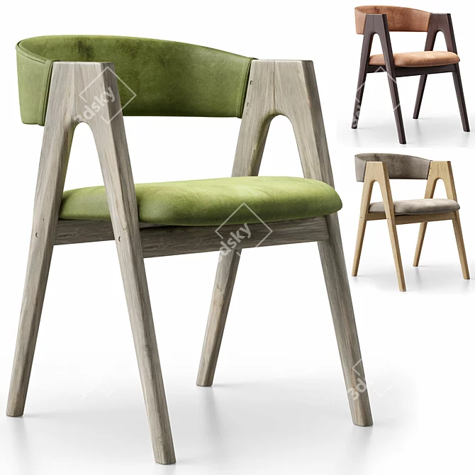 RIN Kitchen Chair in Three Colors 3D model image 5
