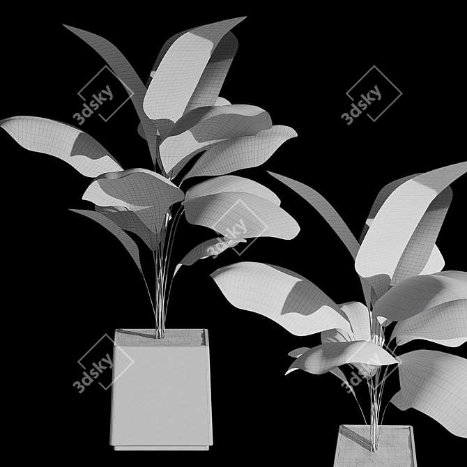 Artificial 75cm Areca Palm Plant 3D model image 3