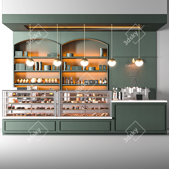 Cafe Pastry FBX 3D Model 3D model image 2