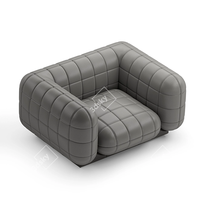 Ergonomic LUM Tetris Lounge Chair 3D model image 2