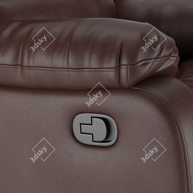 Luxury Modena Vegan Leather Recliner 3D model image 4