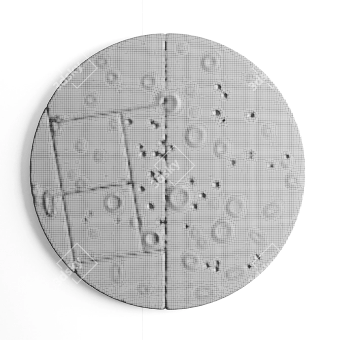 Lunar Metal Wall Art Piece 3D model image 6