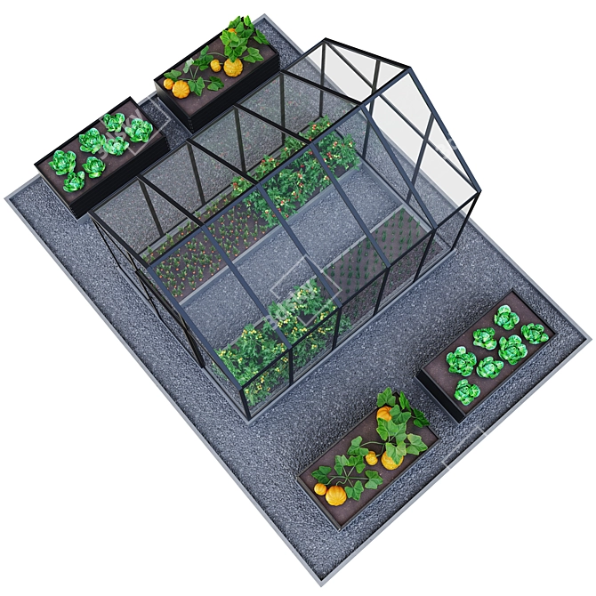 Greenhouse Kitchen Garden 2014 Mode 3D model image 2