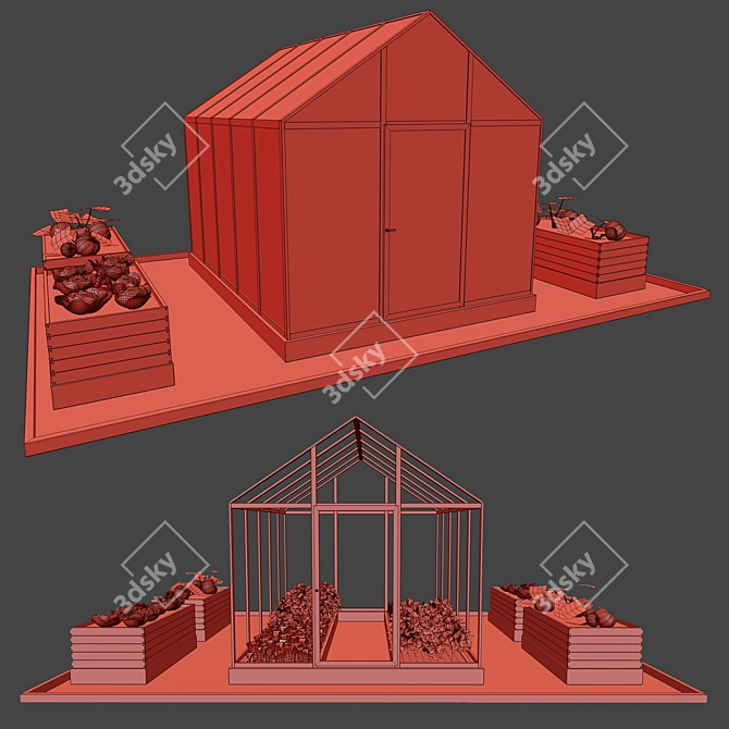 Greenhouse Kitchen Garden 2014 Mode 3D model image 3