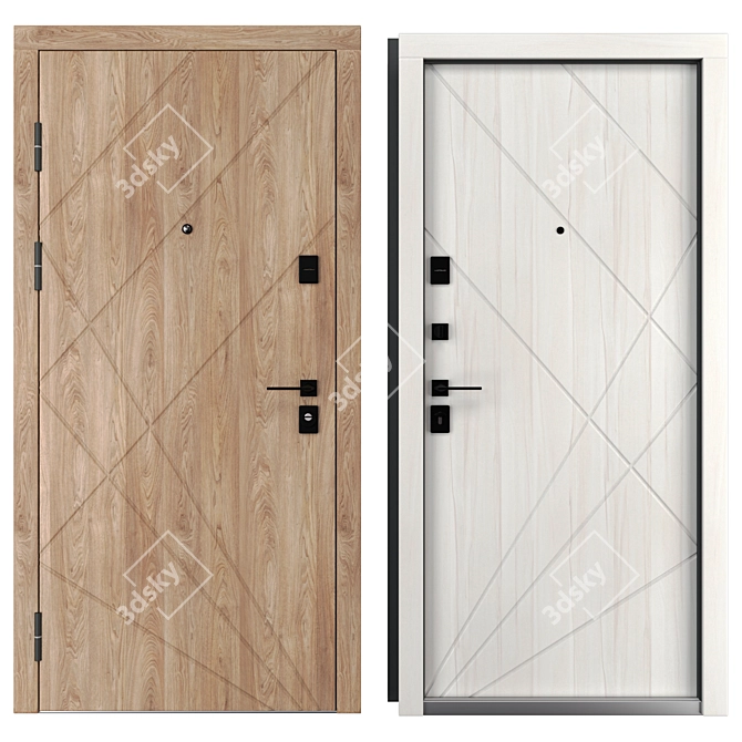 Blackwood (Bear) Metal Entrance Door 3D model image 3