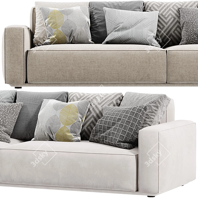 Sleek Arflex Marechiaro Sofa Design 3D model image 5