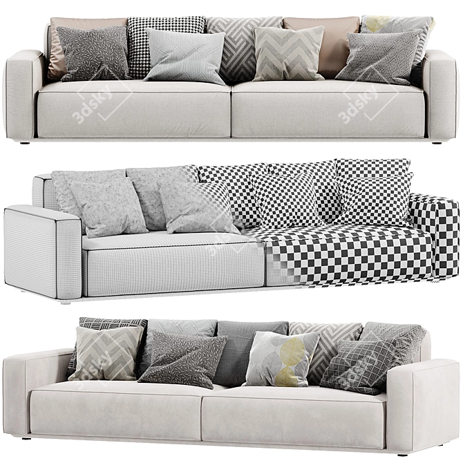 Sleek Arflex Marechiaro Sofa Design 3D model image 7