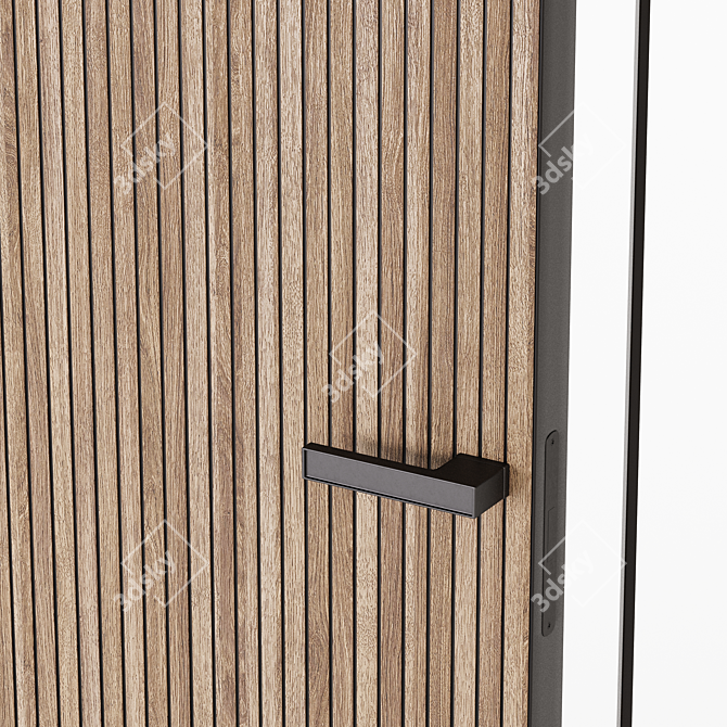 Modern Filo Glass Door Set 3D model image 2