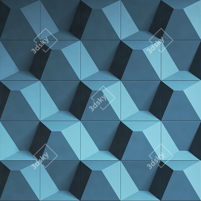 Blue Coat 3D Wall Panel 3D model image 7