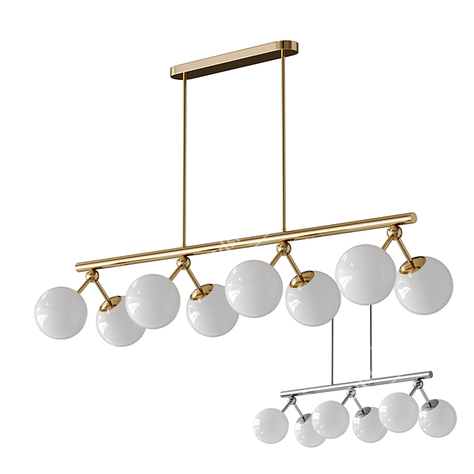 Glass Sphere LED Corner Lamp 3D model image 1