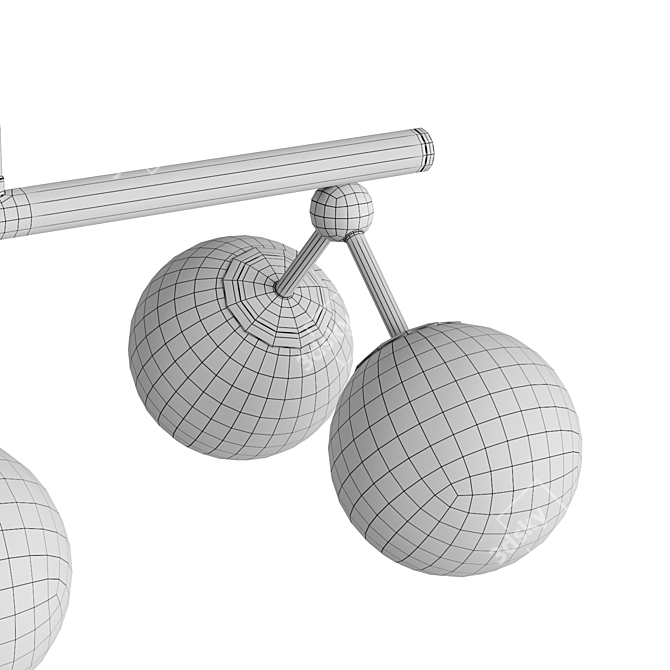 Glass Sphere LED Corner Lamp 3D model image 4