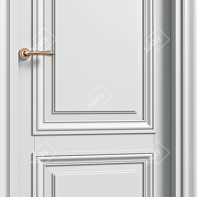 Vintage Volhovec Doors Ensemble 3D model image 4