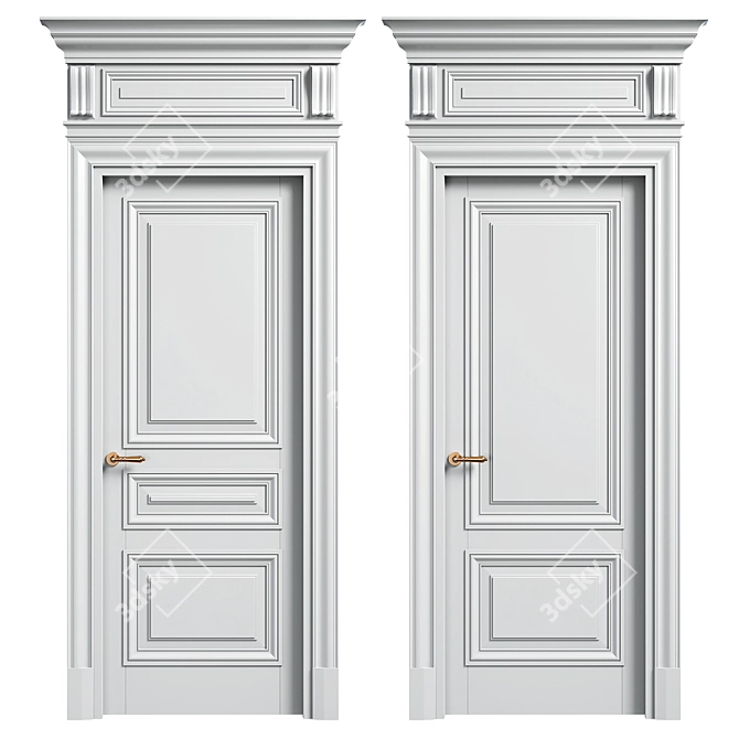 Antique Portal Doors Set 3D model image 2