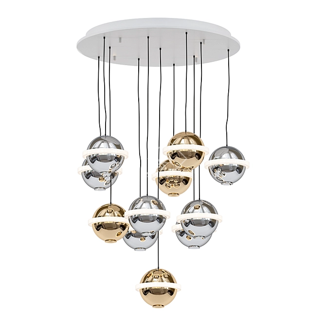 Elegant Ceiling Light Fixture 3D model image 1