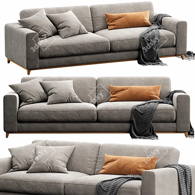 Contemporary Spencer Sofa Set 3D model image 1