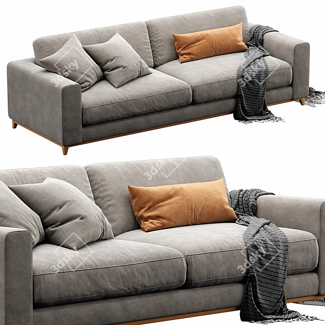 Contemporary Spencer Sofa Set 3D model image 2