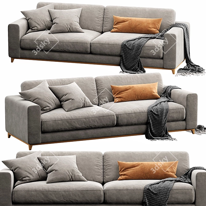 Contemporary Spencer Sofa Set 3D model image 4