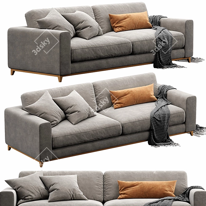 Contemporary Spencer Sofa Set 3D model image 6