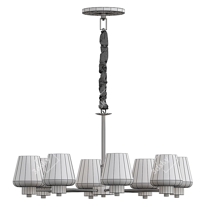 Elegant Status Model Lamp 3D model image 3