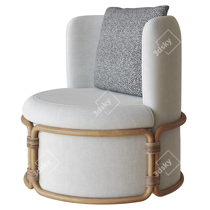 Ethimo Rattan Armchair 3D Model 3D model image 1