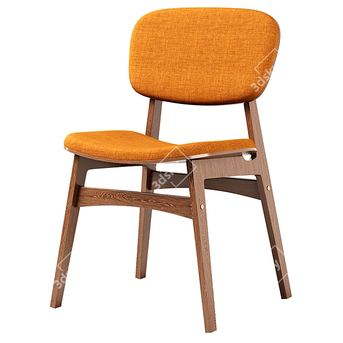 Modern Sid Chair in Black 3D model image 2