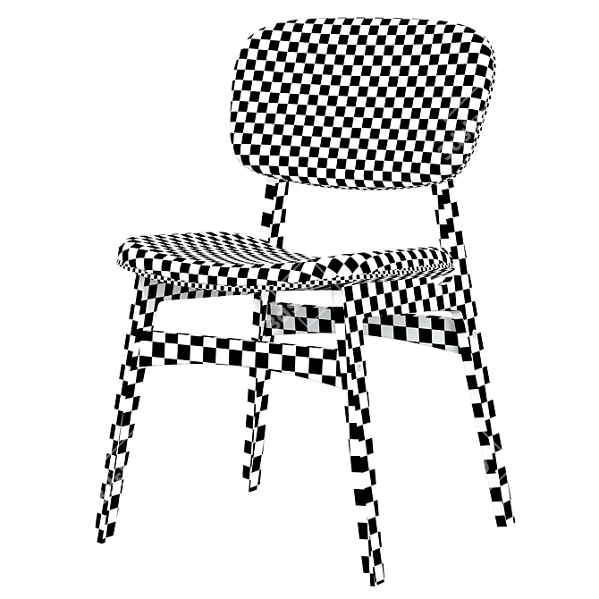 Modern Sid Chair in Black 3D model image 6