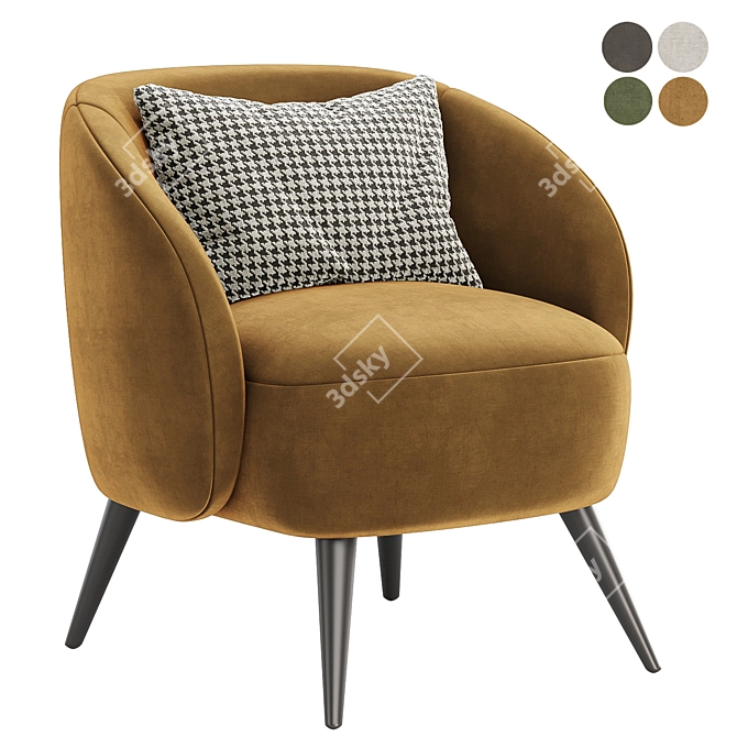 Title: Modern Mylo Accent Chair 3D model image 4