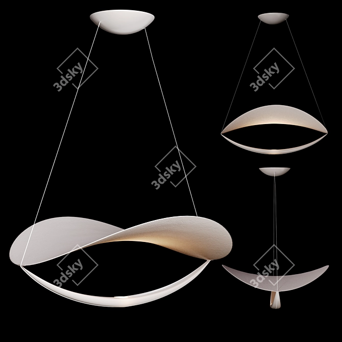 Modern LED Pendant Lamp Plena 3D model image 2