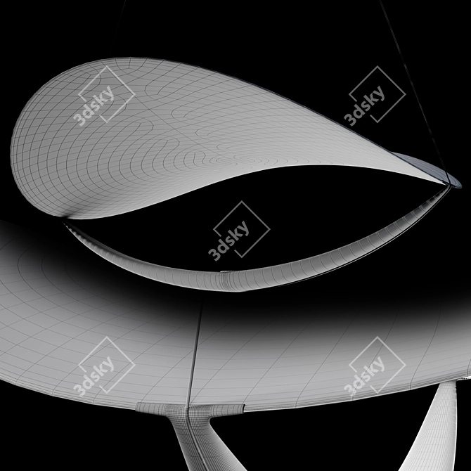 Modern LED Pendant Lamp Plena 3D model image 3