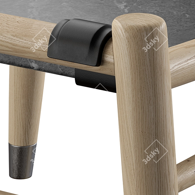 Modern Iroko Coffee Table Design 3D model image 3