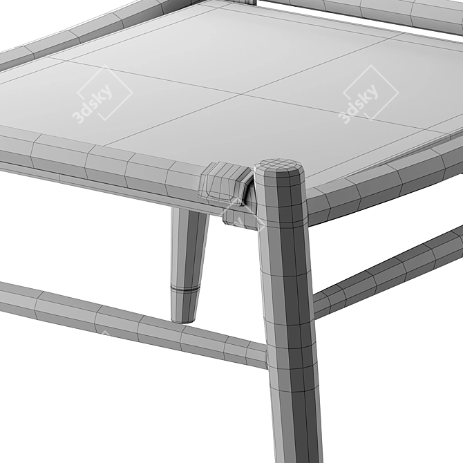 Modern Iroko Coffee Table Design 3D model image 5
