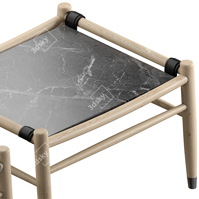 Modern Iroko Coffee Table Design 3D model image 7