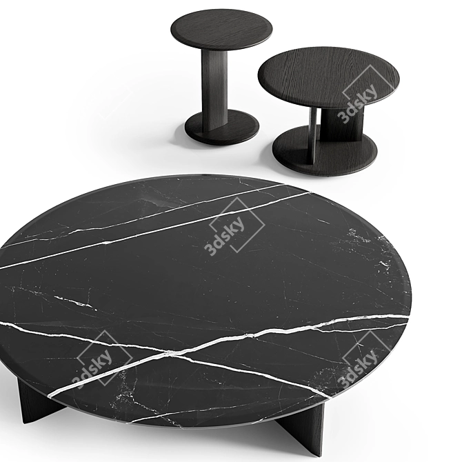 Sleek Poliform MUSH Coffee Tables 3D model image 2