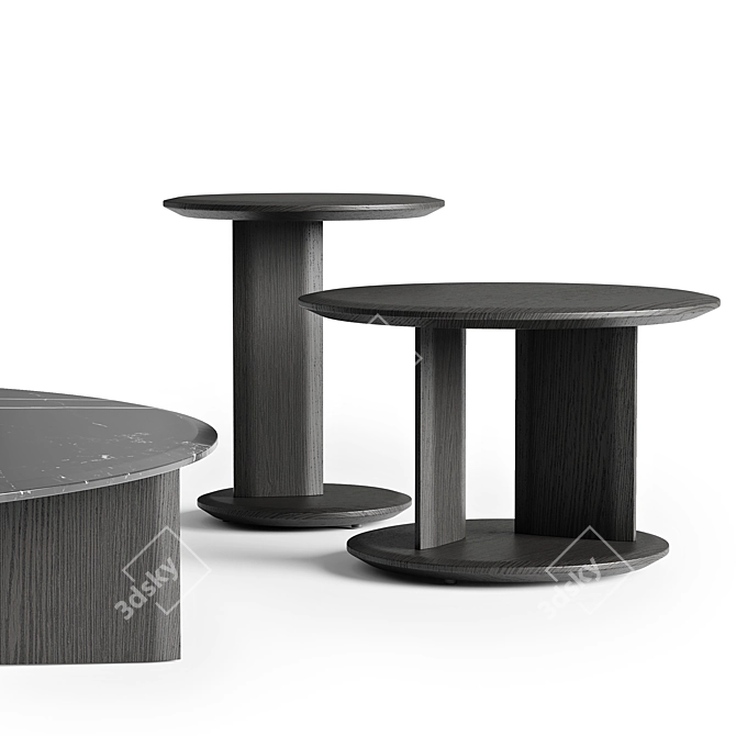 Sleek Poliform MUSH Coffee Tables 3D model image 4