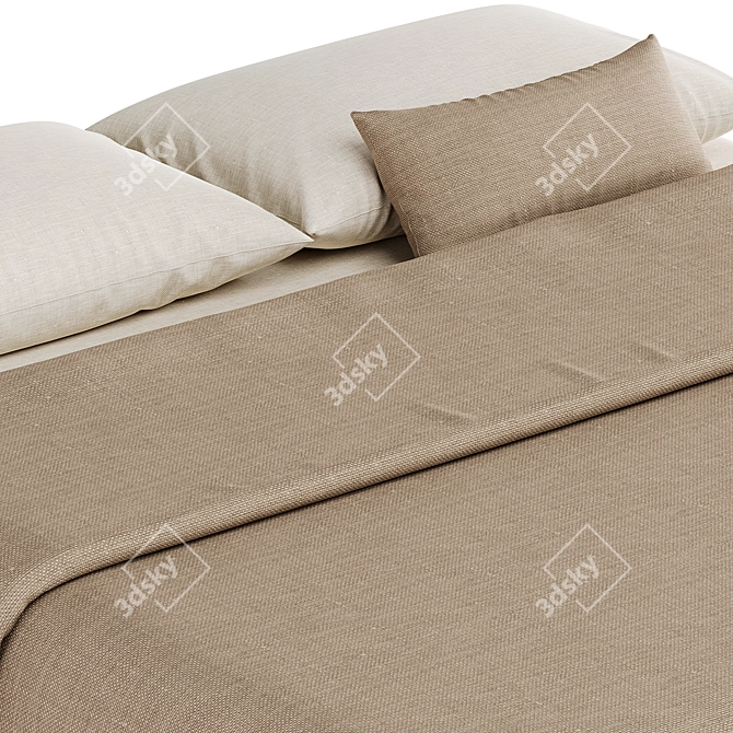  Elegant Modern Bed 3D Model 3D model image 4