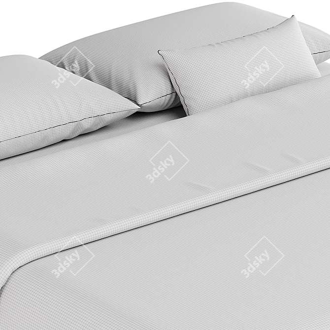  Elegant Modern Bed 3D Model 3D model image 5