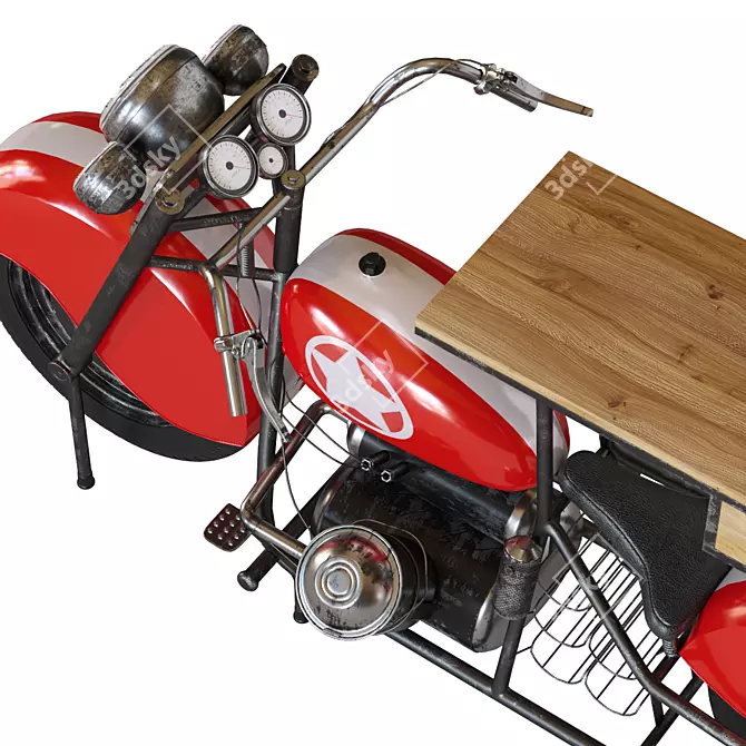 Crimson Bike Bar by Kare 3D model image 2