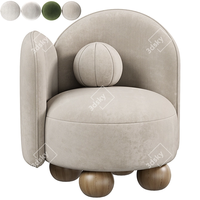  Manon Armchair - 3D Model (2015) 3D model image 1