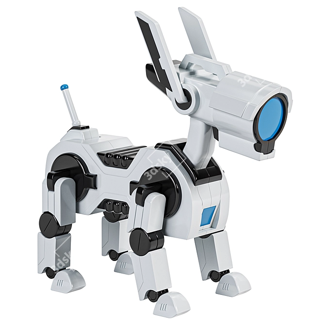 Tech-Savvy Robot Canine 3D model image 1