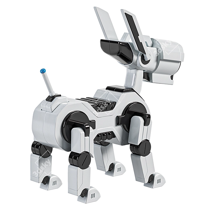 Tech-Savvy Robot Canine 3D model image 2