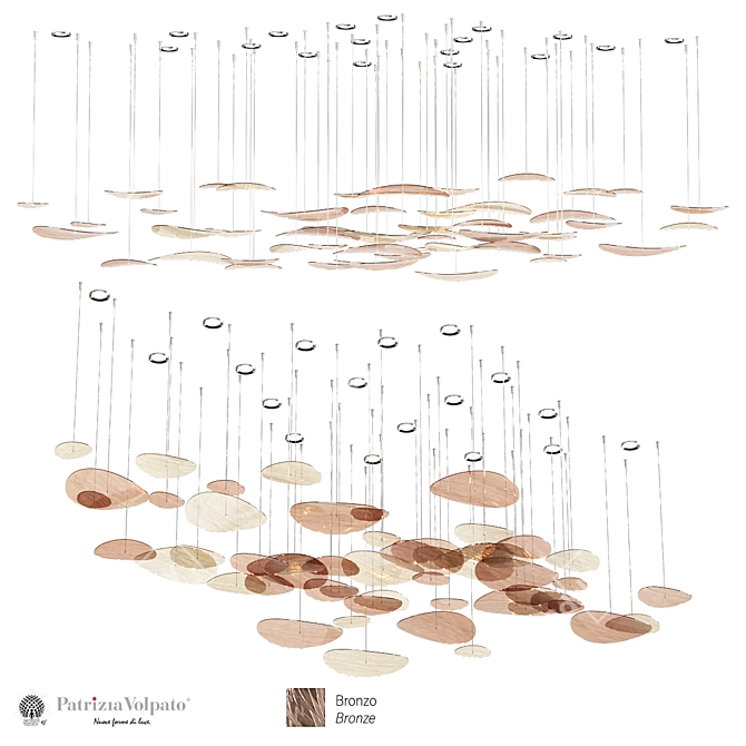 Elegant Patrizia Volpato Pendant Light 3D model image 2