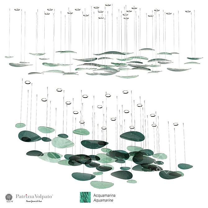 Elegant Patrizia Volpato Pendant Light 3D model image 4