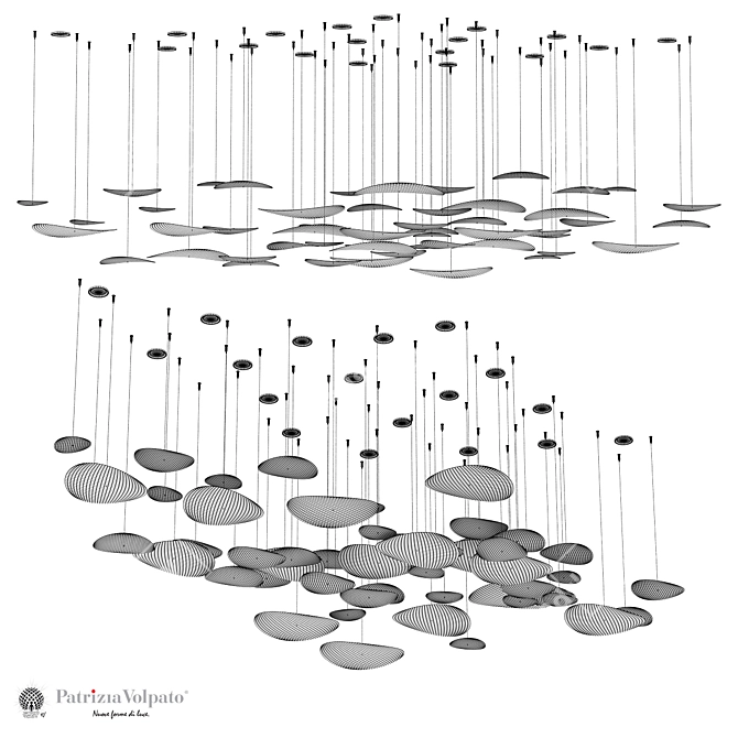 Elegant Patrizia Volpato Pendant Light 3D model image 5