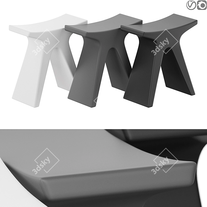 Modern Geometric Sculpture Art 3D model image 1