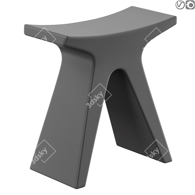 Modern Geometric Sculpture Art 3D model image 6
